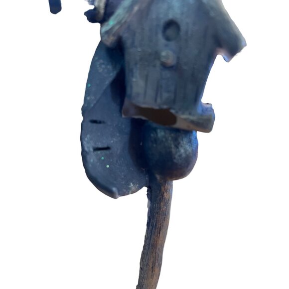 Growth Corp Snow Buddy Candle Holder White Snow Man is holding a Bird House Bird - Picture 11 of 12